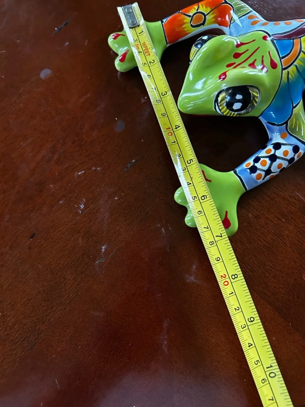 Multicolor Talavera-Style Ceramic Frog Wall Accent - Picture 4 of 4